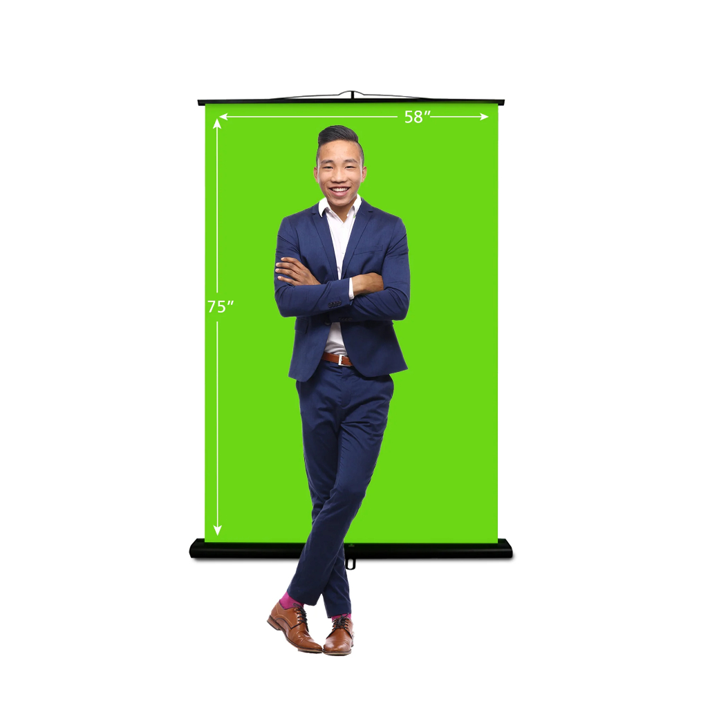 VAMOS Pull Up Protable Collapsible Green Screen Green Backdrop ...