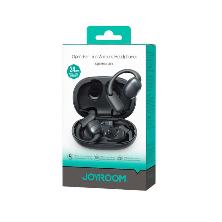 Auriculares Open Ear Bluetooth 5.4 JOYROOM - Audífonos Deportivos Sin Inserción, 50h Duración, IPX4, Pantalla LED