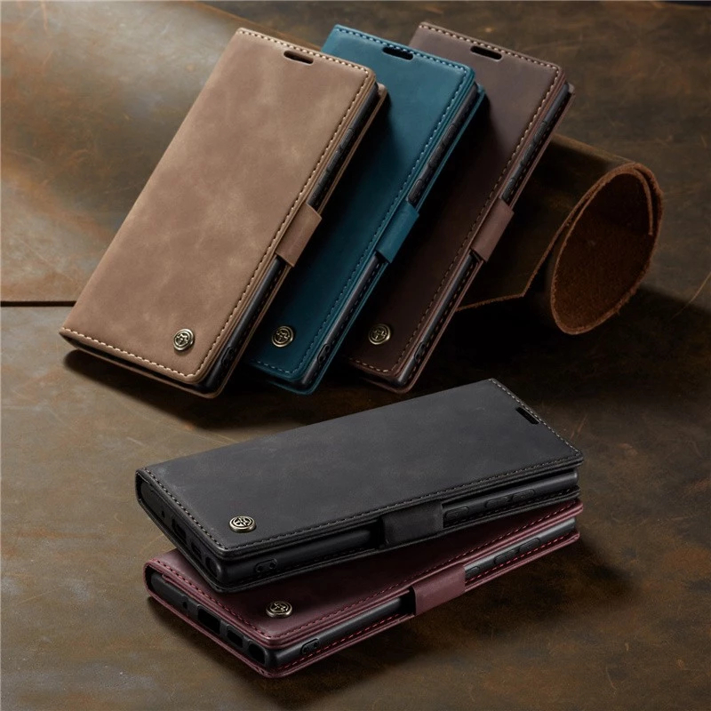 Cover Libro per Oppo Reno 8T 4G - [Blocco RFID] Luxury PU Leather Portafoglio Card Holder Magnetic Phone Custodia con Kickstand, Cover Protettiva Antiurto, Rosso