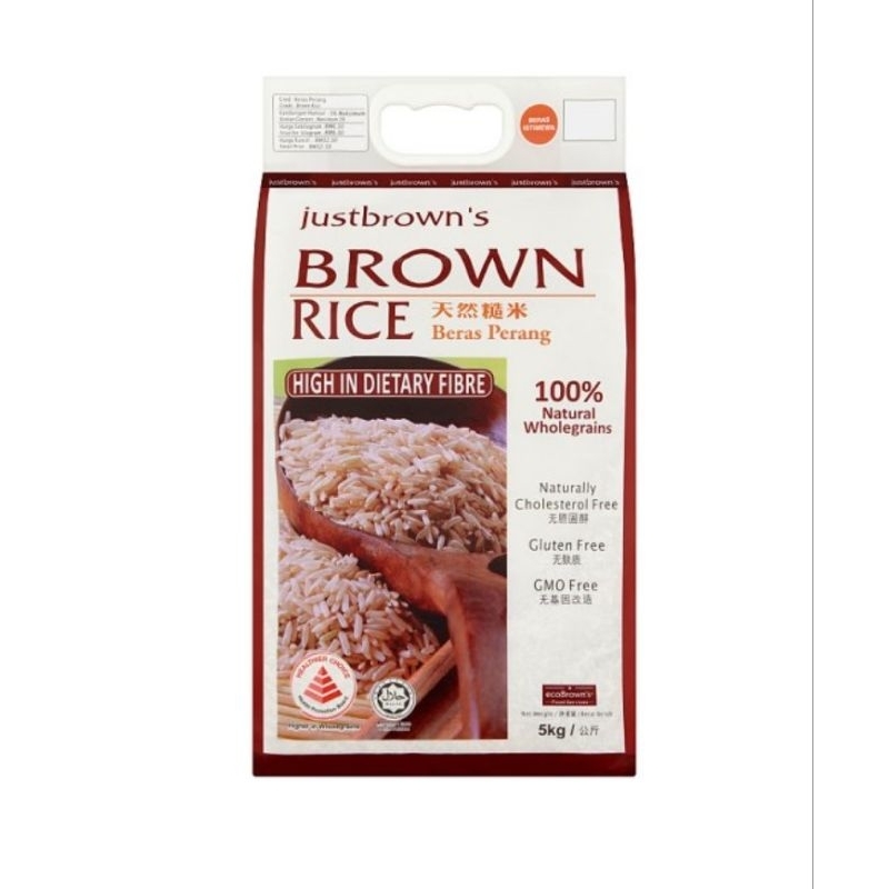 JUSTBROWNS Halal Brown Rice 5kg | Shopee Malaysia