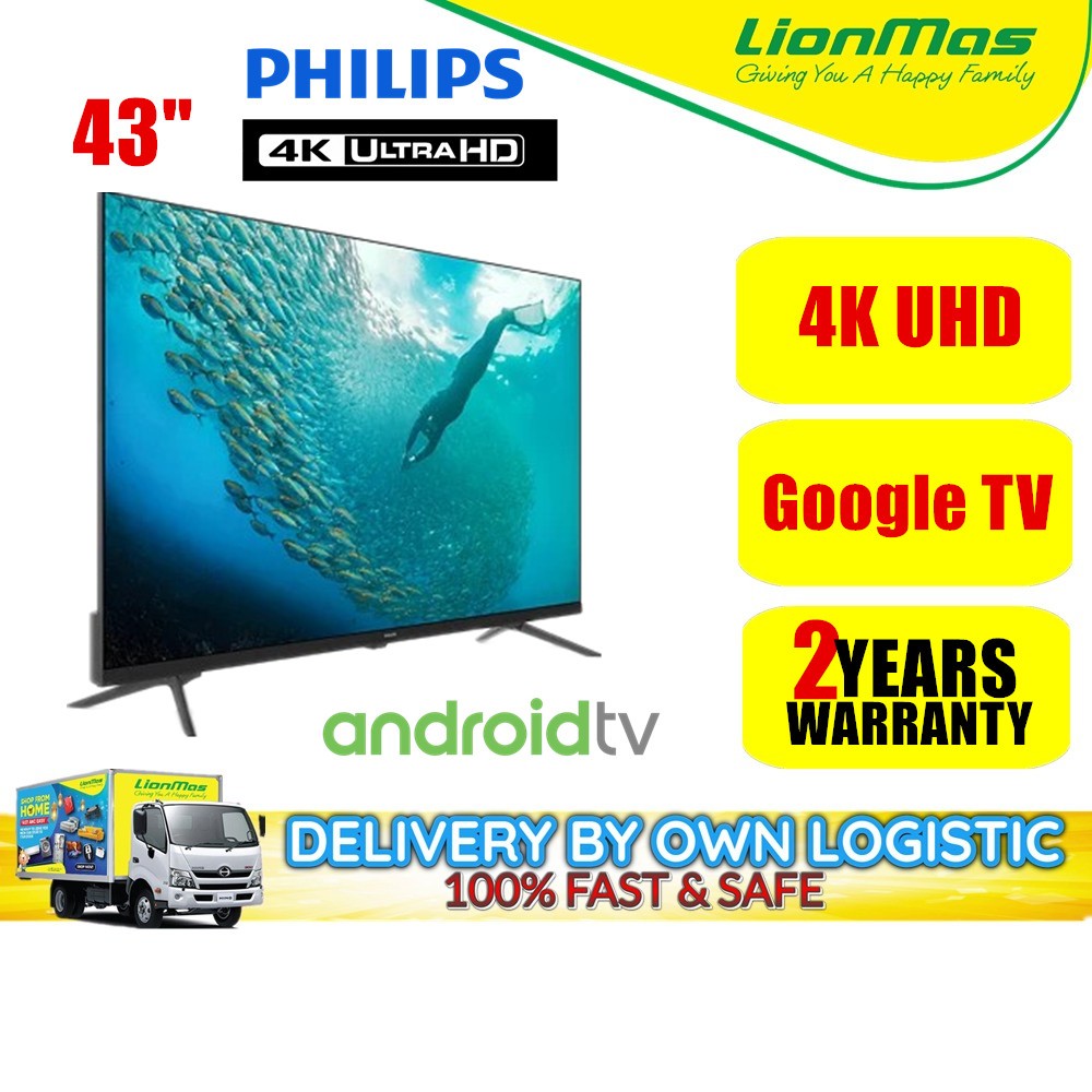 Philips 43" 4K UHD Android Smart LED TV 43PUT7129/68 7100 series ...
