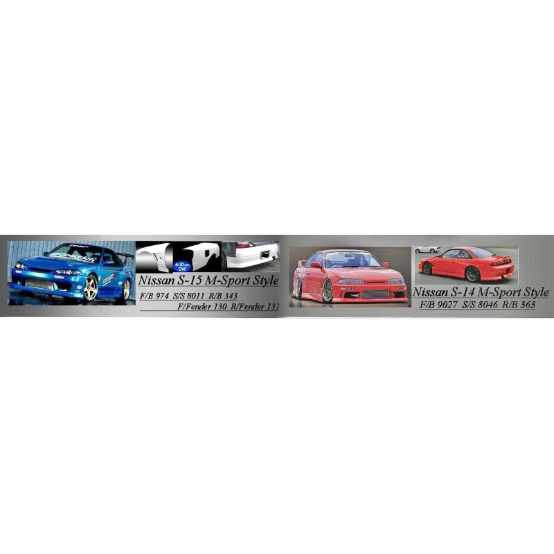 Nissan Silvia S14 S15 Msport bodykit body kit M sport front side rear ...