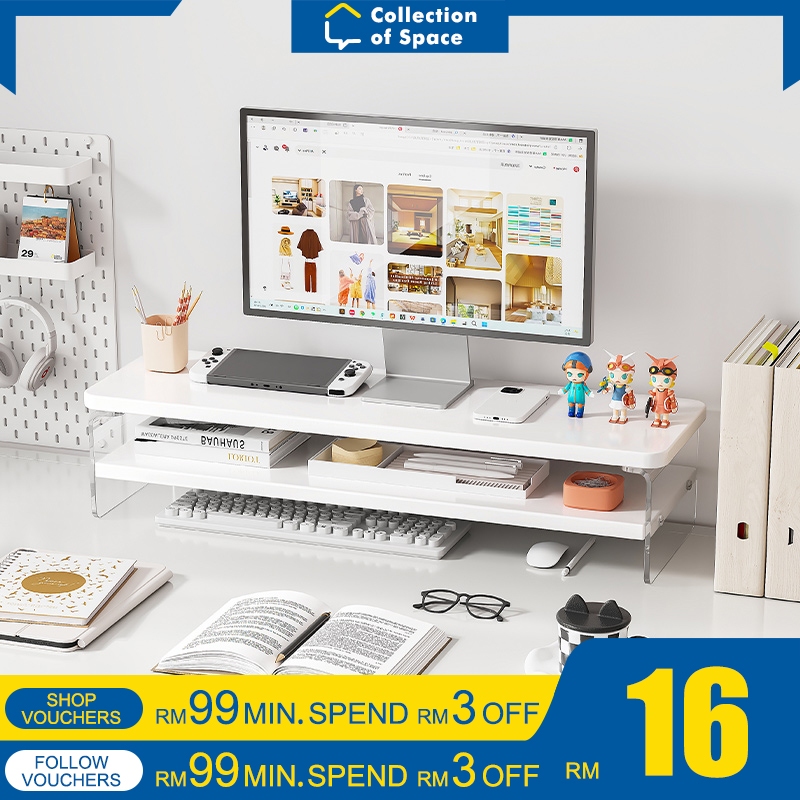 Monitor Stand Acrylic Computer Monitor Riser Desktop Rack Laptop Rack ...
