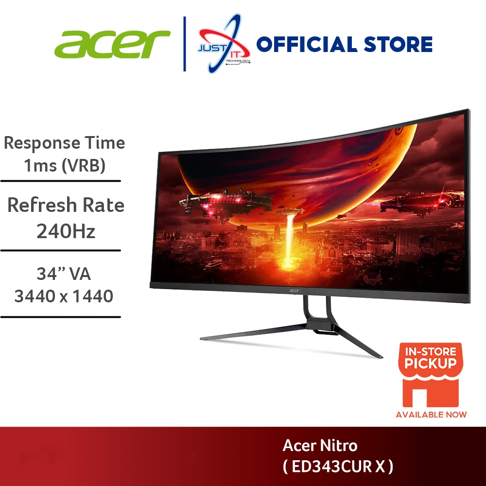 ACER NITRO ED343CUR X (240HZ) / EDA343CUR J (120HZ) CURVED MONITOR ( 34 ...