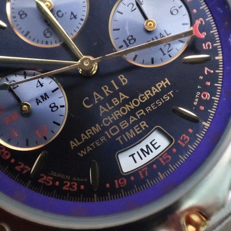 Authentic Alba Carib Alarm Chronograph Timer Men Watch | Shopee Malaysia
