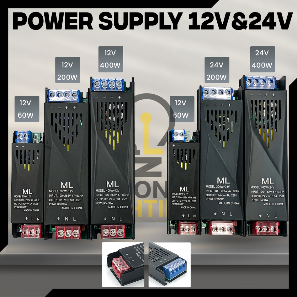 AAA New LED Strip Light Power Supply 60W 100W 200W 400W 12V 24V LED ...