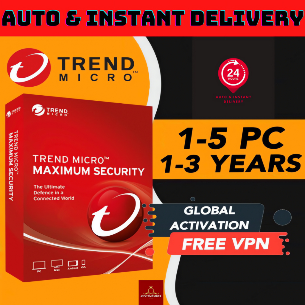 [AUTO & INSTANT DELIVERY] Trend Micro Maximum Security Antivirus 2025 ...