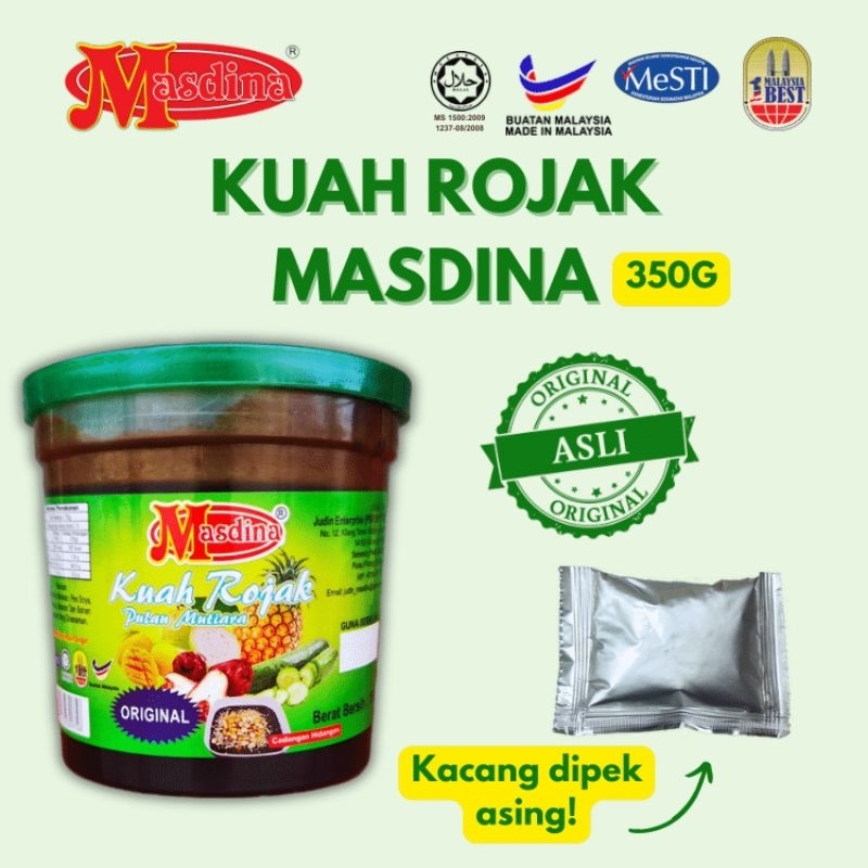 Kuah Rojak Masdina Asli / Original 350g Sos Pencicah Buah-Buahan Sedap ...