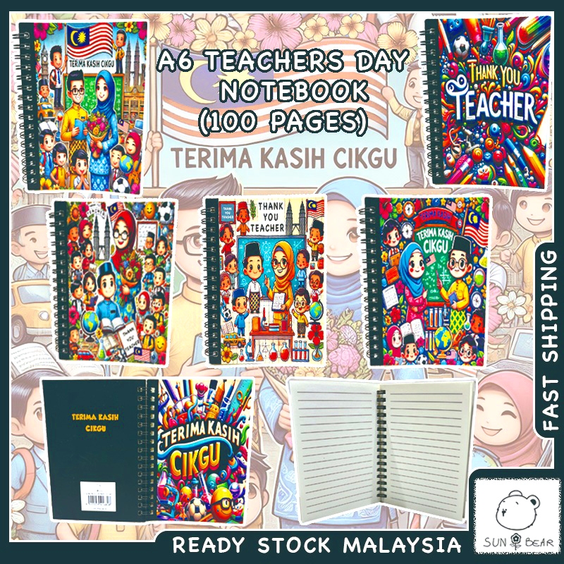 Teachers Day Gift A6 Notebook 100 Pages Notepad Note Book Thank You ...