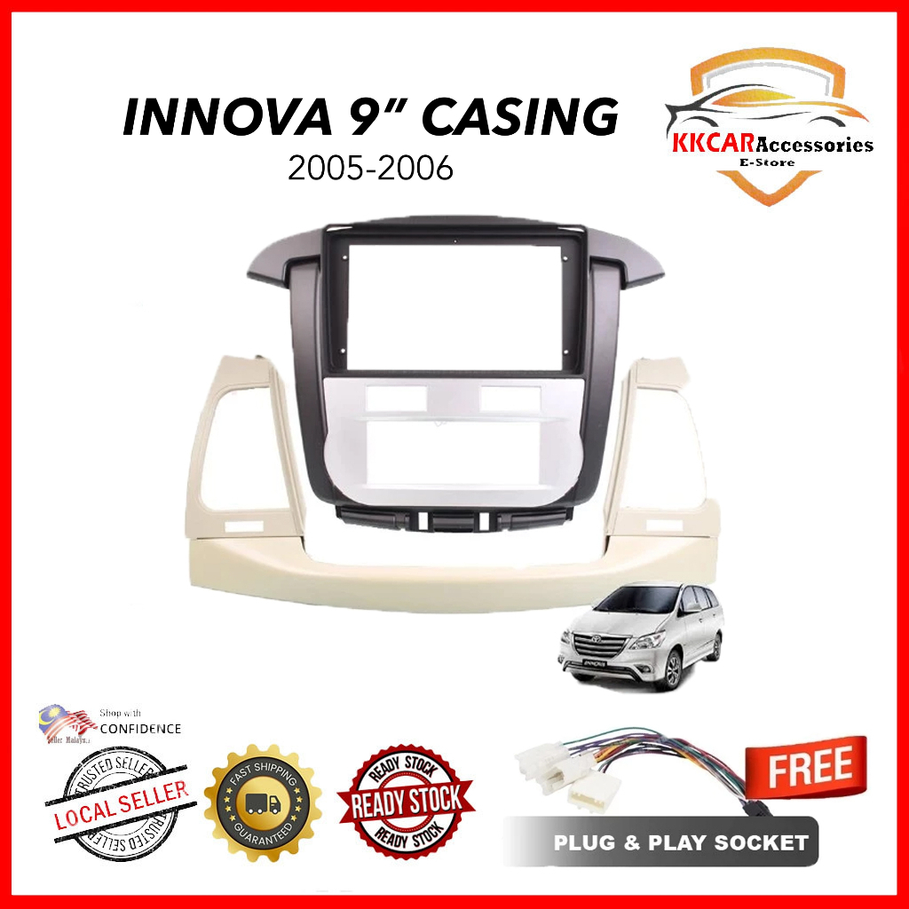 Toyota Innova 2007 to 2010 9 inch car Android Player casing with socket ...