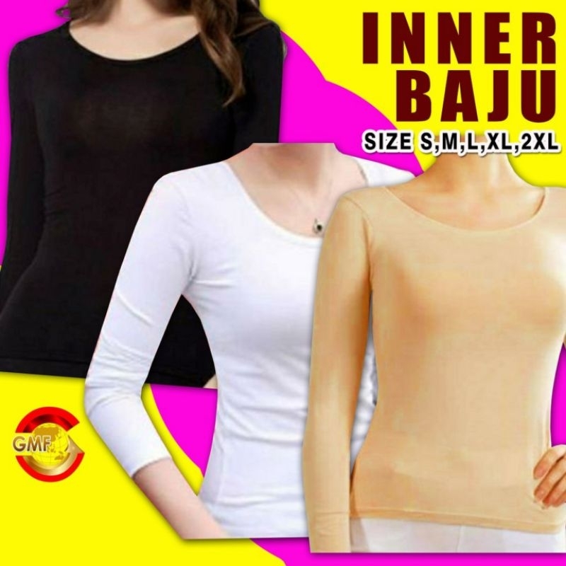 LADIES INNER ROUND NECK 100% VISCOSE, INNER DEWASA COMFORTABLE CLOTH ...