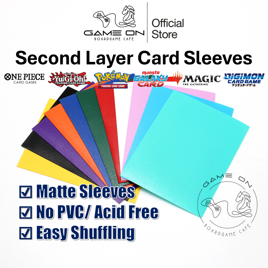 Matte Colour Second Layer Card Sleeves 50Pcs Ready Stock Double Sleeve  Shield Pokemon One Piece Monsta Galaxy Card | Shopee Malaysia