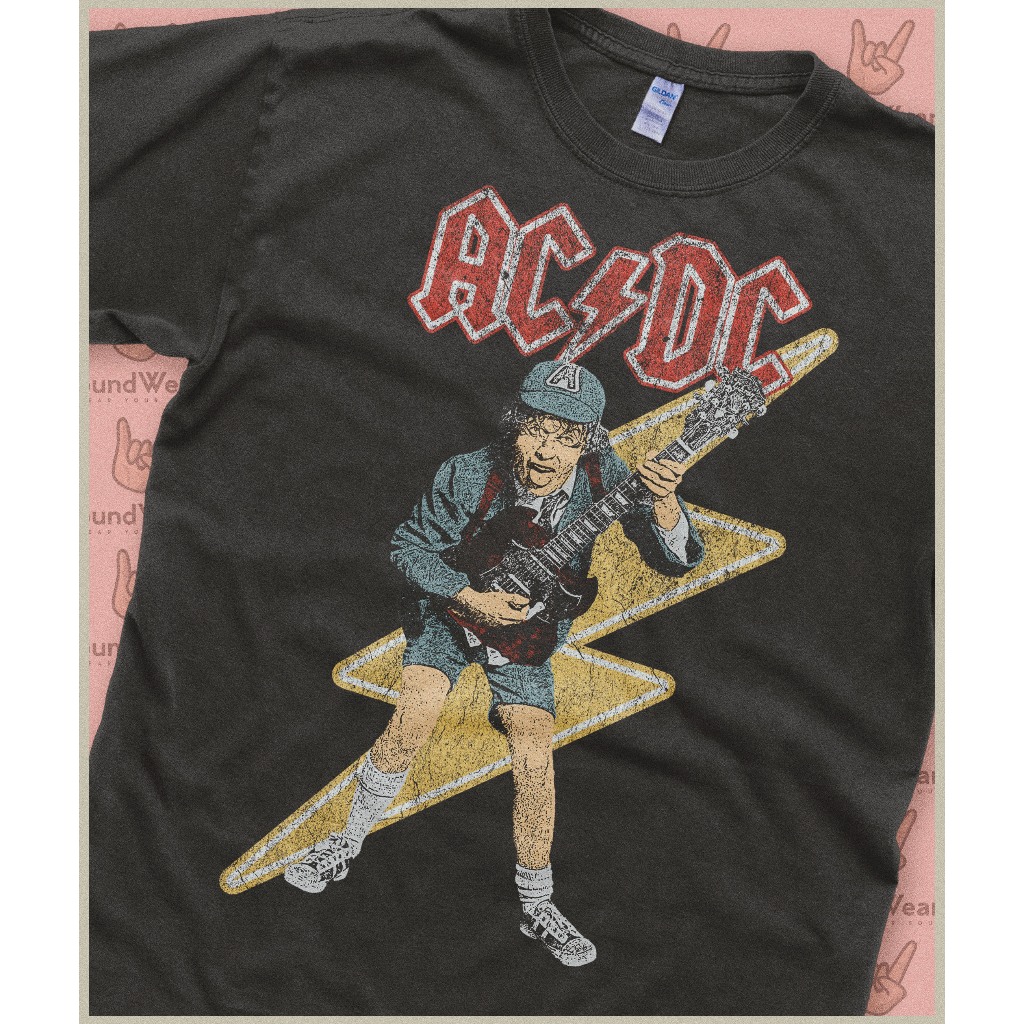 Angus Young Of ACDC Band Tshirt | Shopee Malaysia