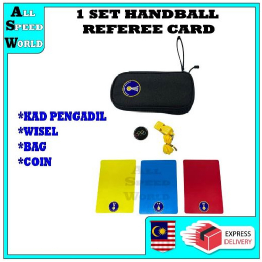 1 SET KAD PENGADIL BOLA BALING / 1 SET HANDBALL REFEREE CARD / COIN ...