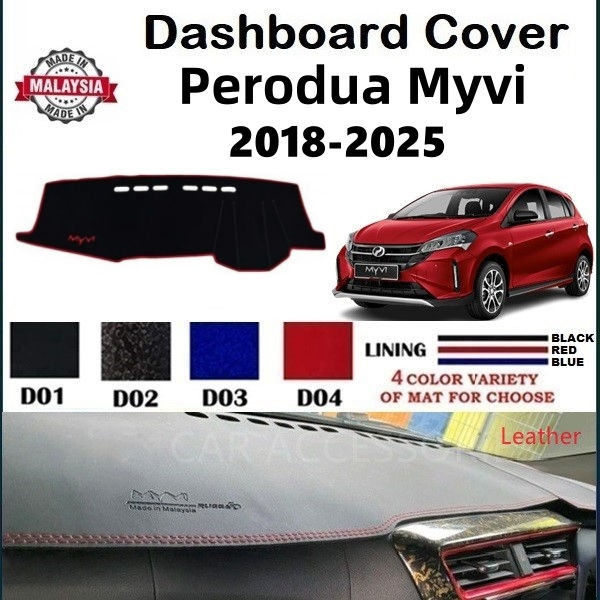 Perodua Myvi 2018-2026 Car Dashboard Cover Anti Slip Kain / Leather ...