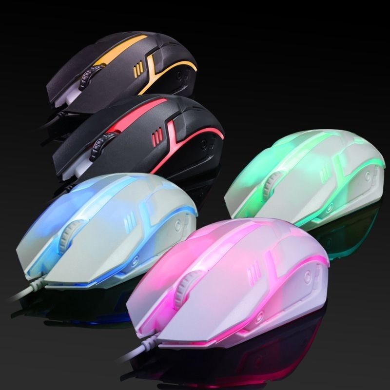 Luminous Wired Optical Mouse E-sports mouse USB Color full RBG Gaming ...