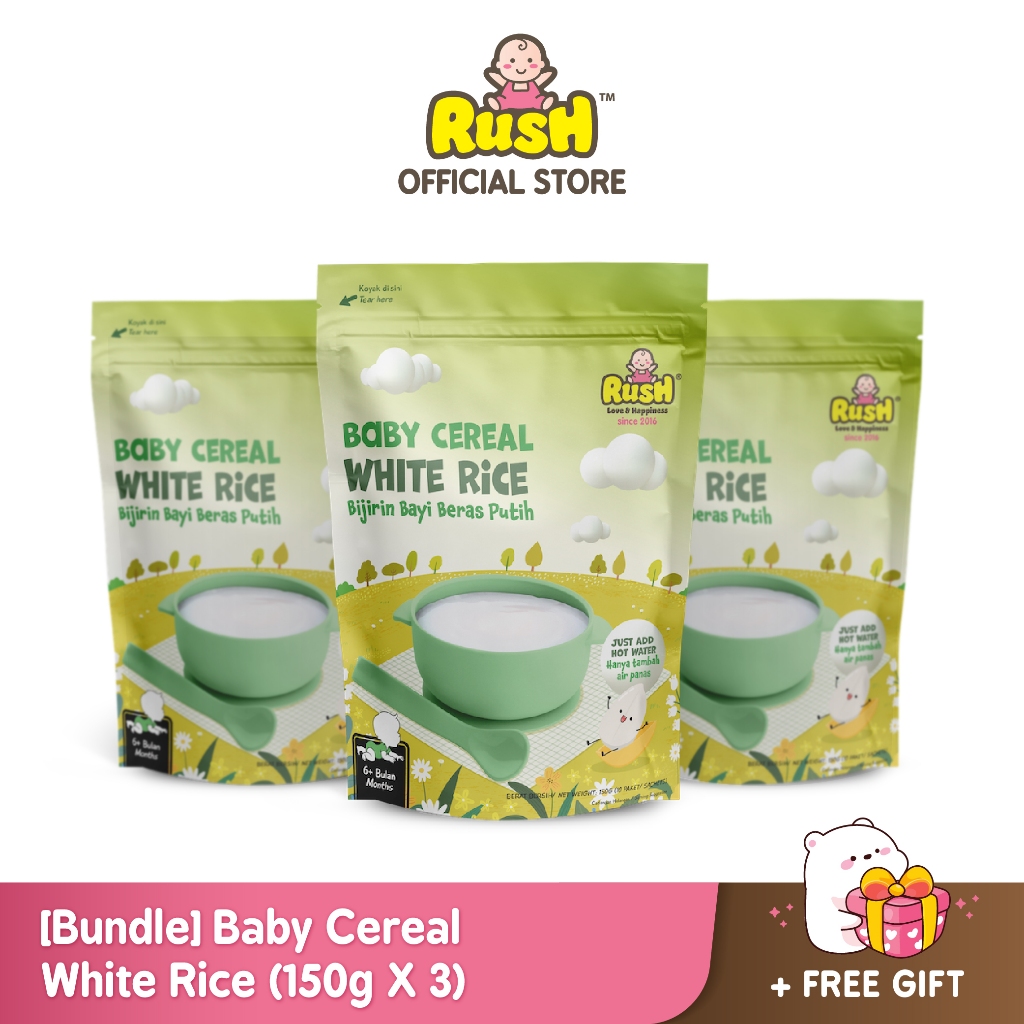 Rush Baby Cereal White Rice (3 Pack x 150g) | Shopee Malaysia