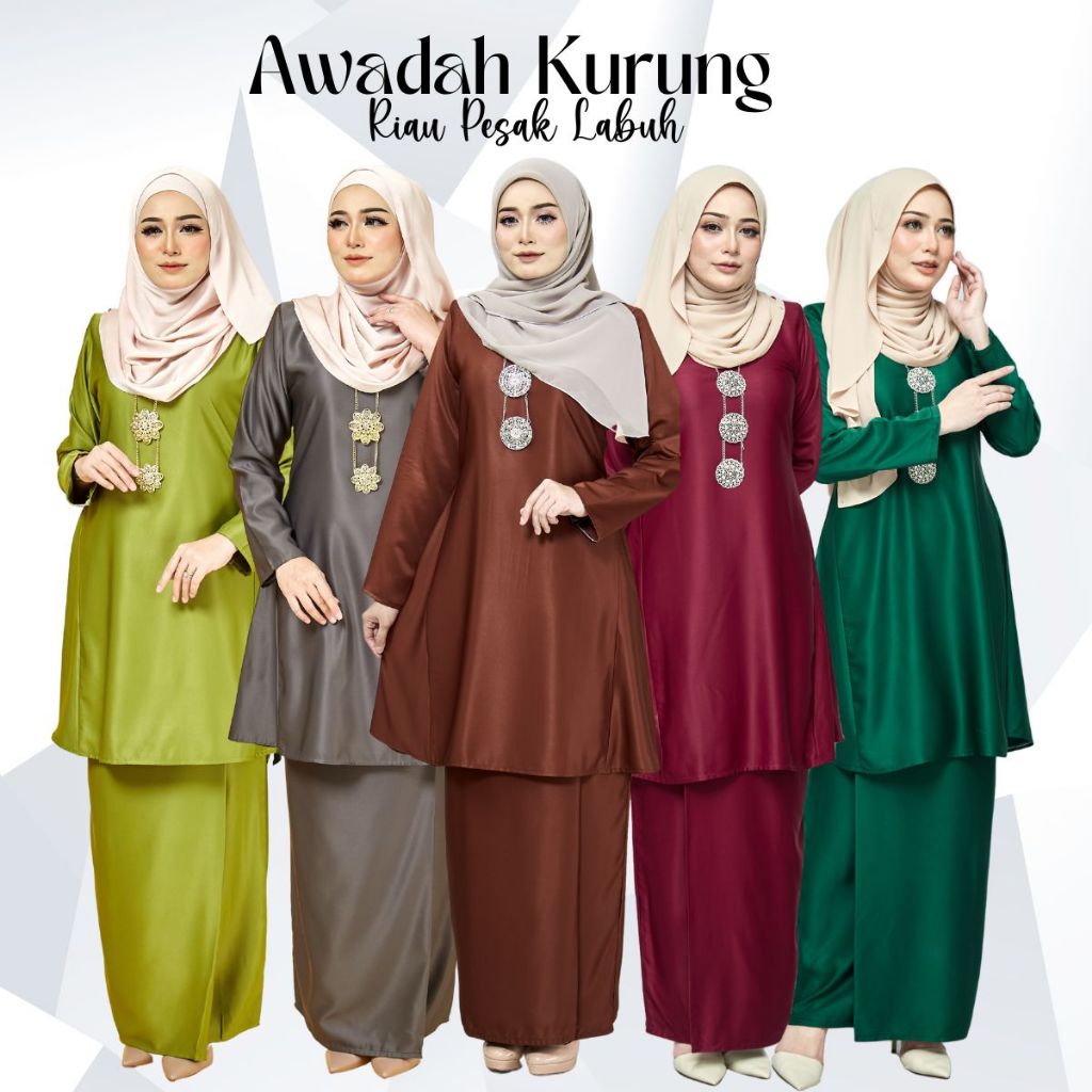 Baju Kurung Riau Plain Labuh Kain Lipat Batik By Coraq Exclusive ...