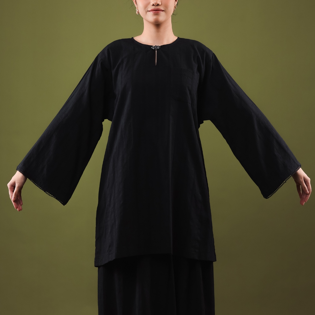 Kalsom Top (Embroidered cotton, textured fabric, classic and elegant ...