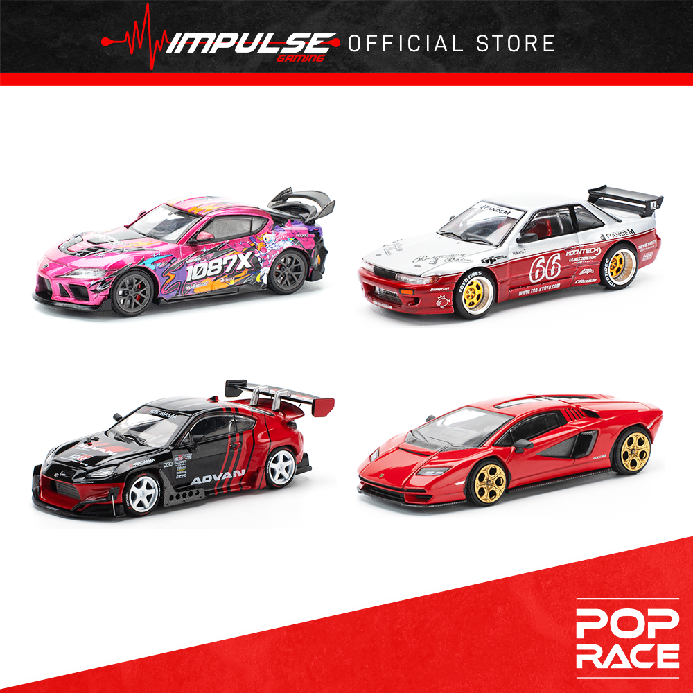 [PO] PopRace 1/64 PANDEM GR86 - ADVAN / PANDEM SILVIA S13 / COUNTACH ...
