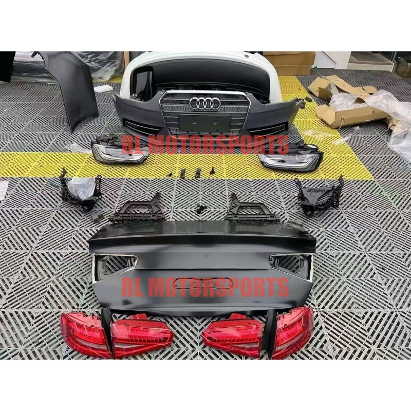 Audi A4 B8 convert B8.5 facelift S line bodykit body kit front rear ...