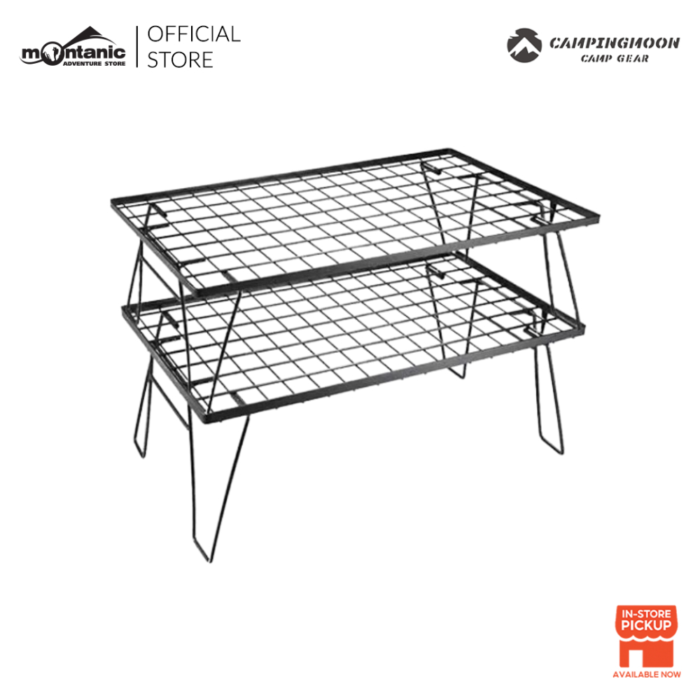 Campingmoon Foldable Multipurpose Stacking Camping Table Storage Rack ...