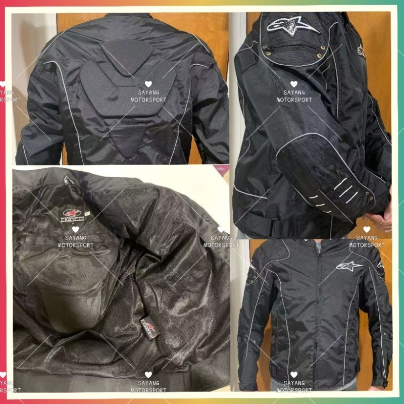 AS MOTORBIKE RIDER JACKET RIDING CONVOY TOURING WITH PADDING ARM BODY ...