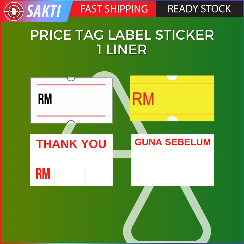 Price Tag Label / Labeler Sticker / Thank You Sticker Paper Roll 1 Line ...