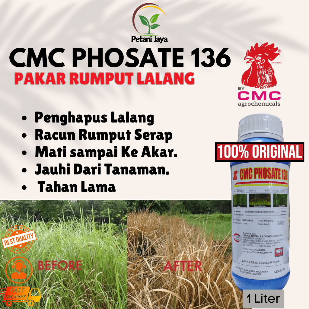 Racun Rumput Paling Berkesan Kuat Tahan Lama Cepat Mati Ecomax Roundup ...
