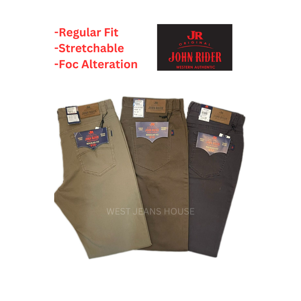 [JOHN RIDERS] 512 ORIGINAL JEANS STETCHABLE REGULAR FIT | Shopee Malaysia