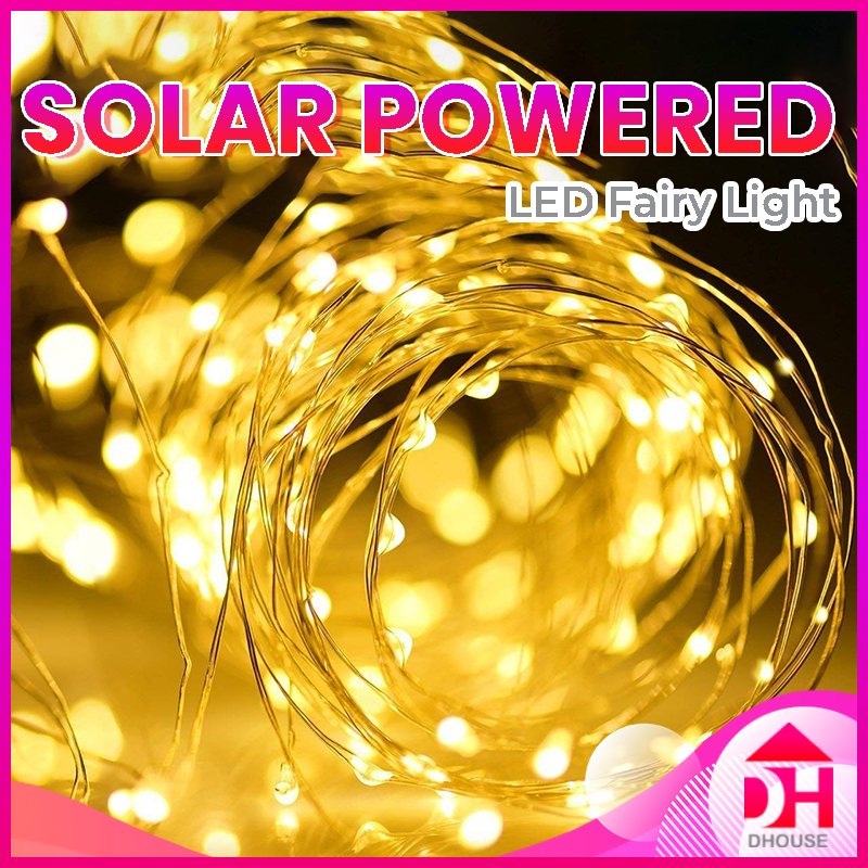 Solar Powered Copper String 8 Modes LED Fairy Light Waterproof Lamp For ...