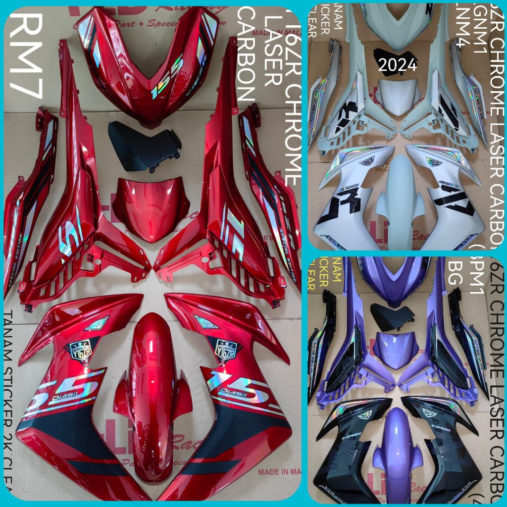 COVERSET YAMAHA Y16ZR Y16 ZR V1 / V2 (ABS) CHROME RAINBOW | Shopee Malaysia