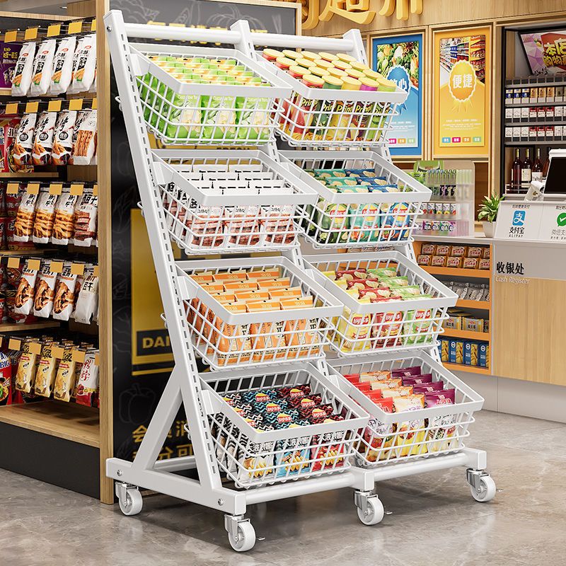 Storage rack supermarket shelf store outdoor trolley convenience store ...