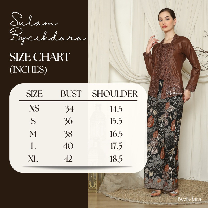 (TOP ONLY) BYCIKDARA RICH BROWN SPECIAL COLOR KEBAYA SULAM RICH BROWN ...