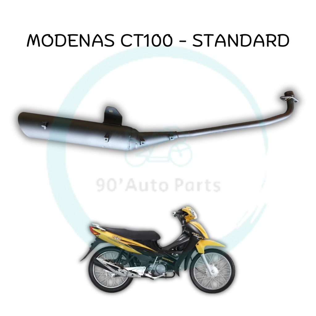 MOTORCYCLE MODENAS CT100 EXHAUST PIPE STANDARD MUFFLER PIPE STANDARD ...