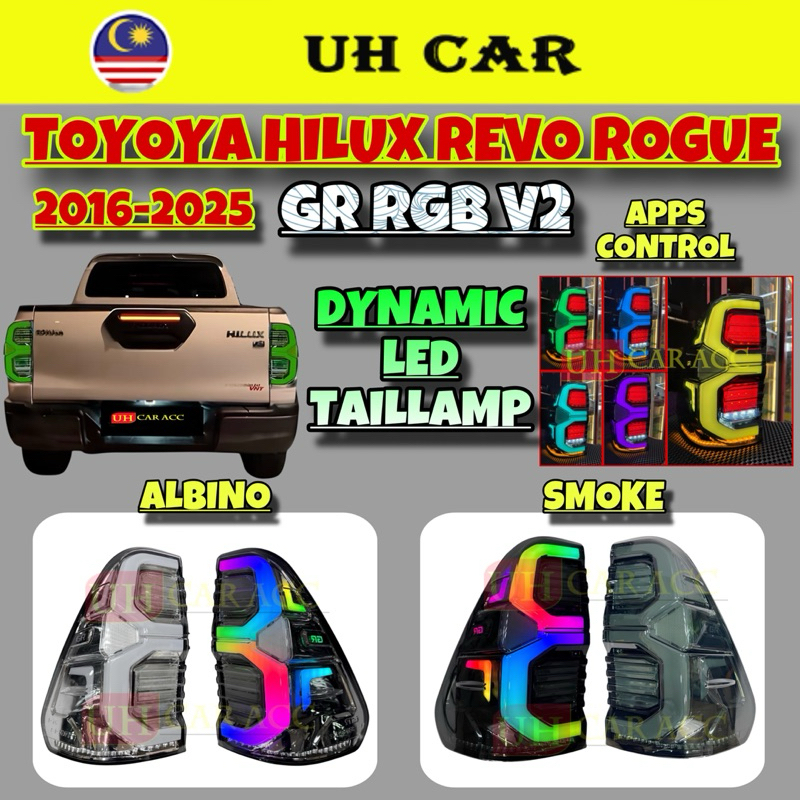 (GR RGB V2) Toyota Hilux Revo Rocco Rogue 2016-2024 RGB Dynamic Led ...