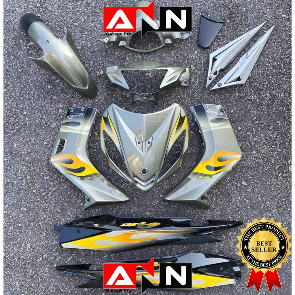 COVERSET YAMAHA LC 135 V1 API NESCAFE DESIGN FREE EMBLEM TIMBUL ...
