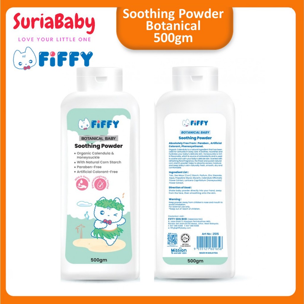 Fiffy Baby Powder Botanical Soothing Powder Skin Relief Normal Skin 1pc ...