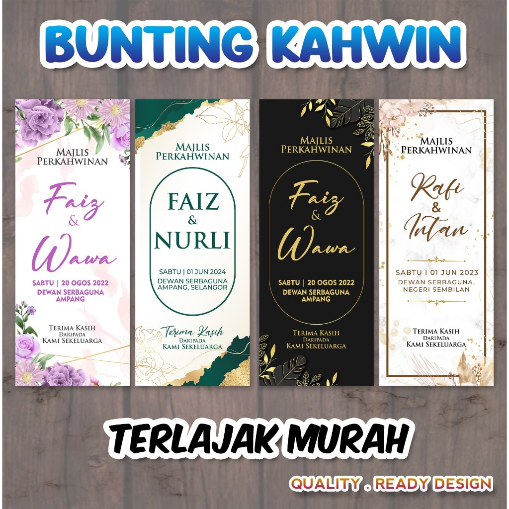 Bunting Kahwin Ready Design Harga Murah FAST SHIPPING) | Shopee Malaysia