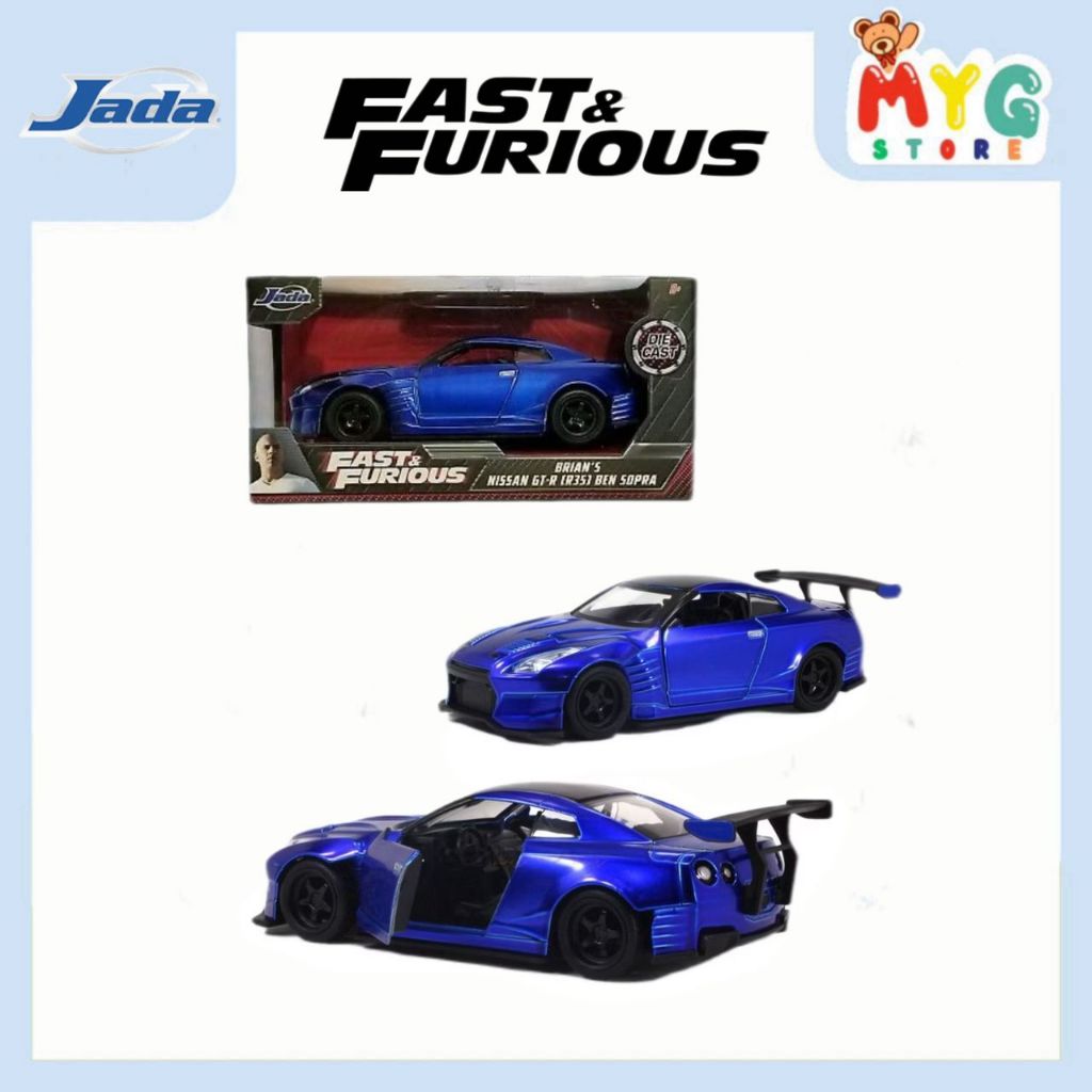 Original Jada 1:32 Fast & Furious Brian's Nissan GT-R [R35] Ben Sopra ...