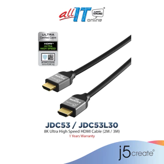 j5Create 8K UHD Ultra High Speed HDMI Cable 2M / 3M (JDC53/JDC53L30)