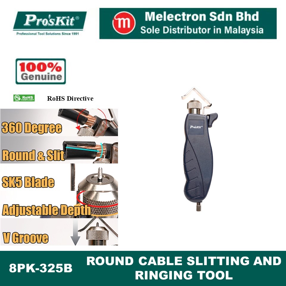 Pro'sKit 8PK-325B Round Cable Slitting And Ringing Tool | Shopee Malaysia