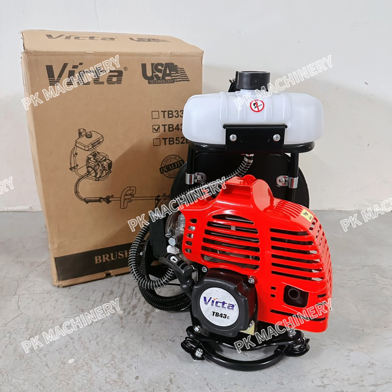 VICTA TB43E brush cutter 43cc Powerful HeavyDuty Engine Mesin Rumput ...