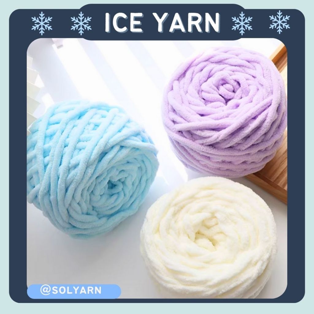 🇲🇾 Local Stock 🇲🇾 100g Soft Touch Ice Yarn ｜Benang Kait Lembut ｜冰条线 ...