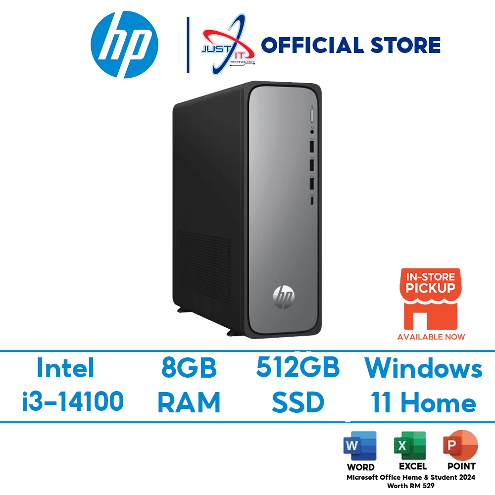 HP S03-0903w OmniDesk Slim Ricondizionato &ndash; I3-14100, 8GB RAM, 512GB SSD, UHD Graphics
