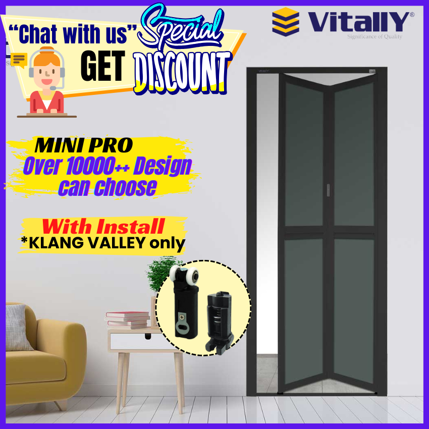 VITALLY Pintu Lipat Untuk Tandas / Bi fold Mini Pro ,Toilet Door ...