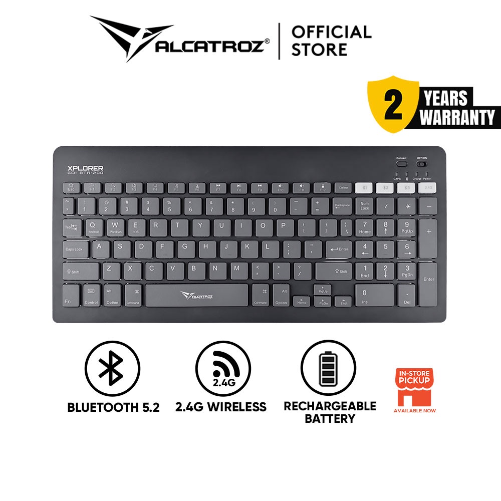 Alcatroz Xplorer Go BTR200 Bluetooth Wireless 2.4G Rechargeable ...