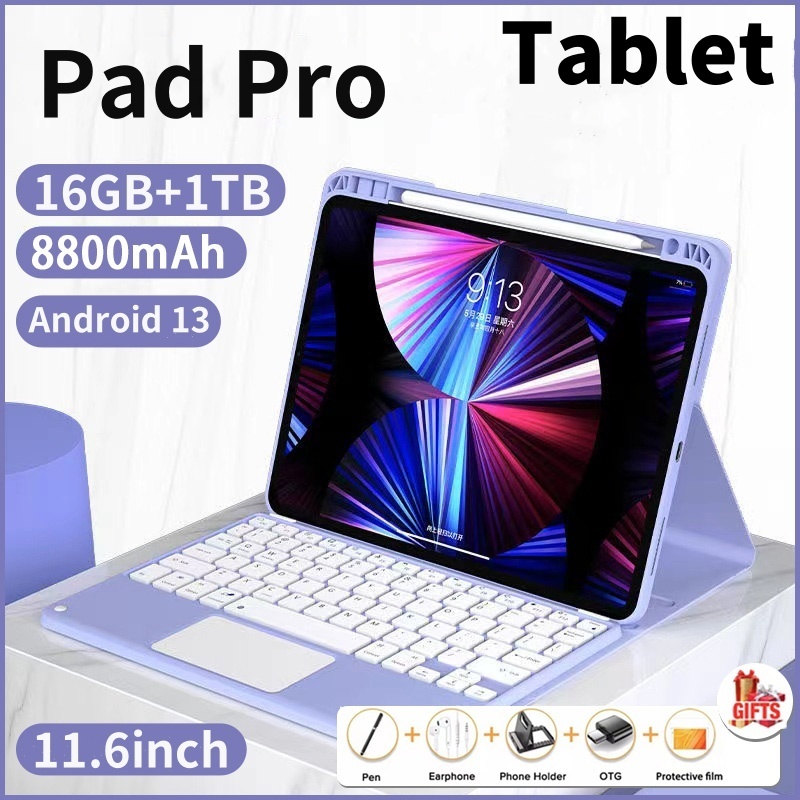 HD Tablet PadPro 11.6-inch 16GB+1TB Smart Tablet PC Android Tablet PC ...