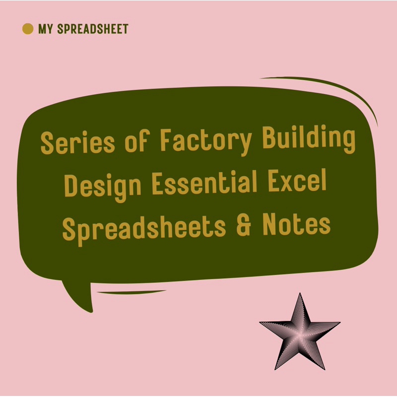 Series of Factory Building Design Essential Excel Spreadsheets & Notes ...