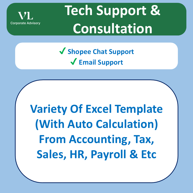 VL Tax Computation Excel Template Form BE Auto Calculate 2023/2024/2025 ...
